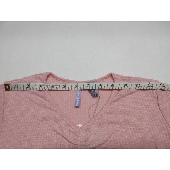 Good Luck Girl pink waffle cinched waterfall t-shirt‎ - Picture 10 of 11